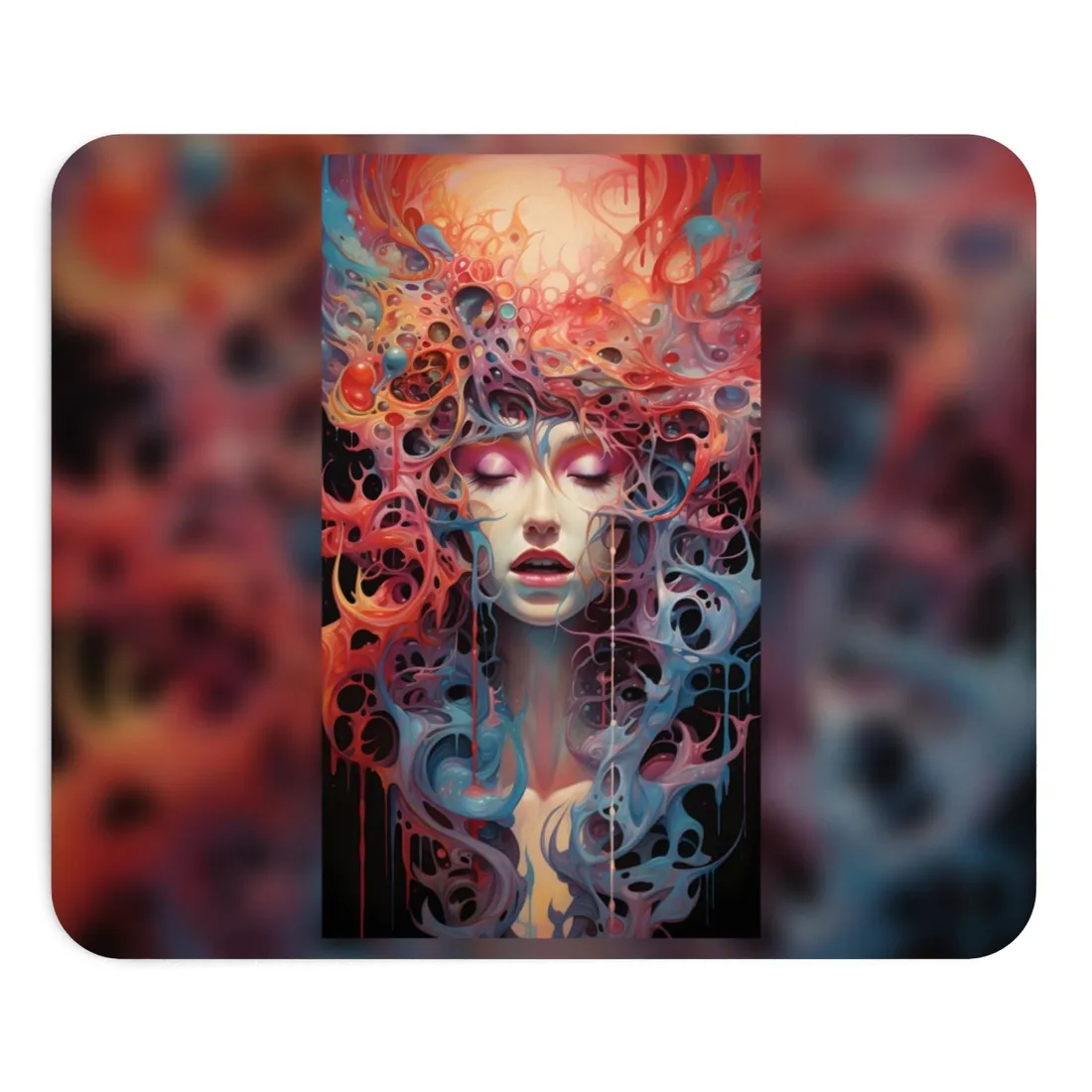 Tears in Reality: Surreal Portals Digital Art - Mouse Pad