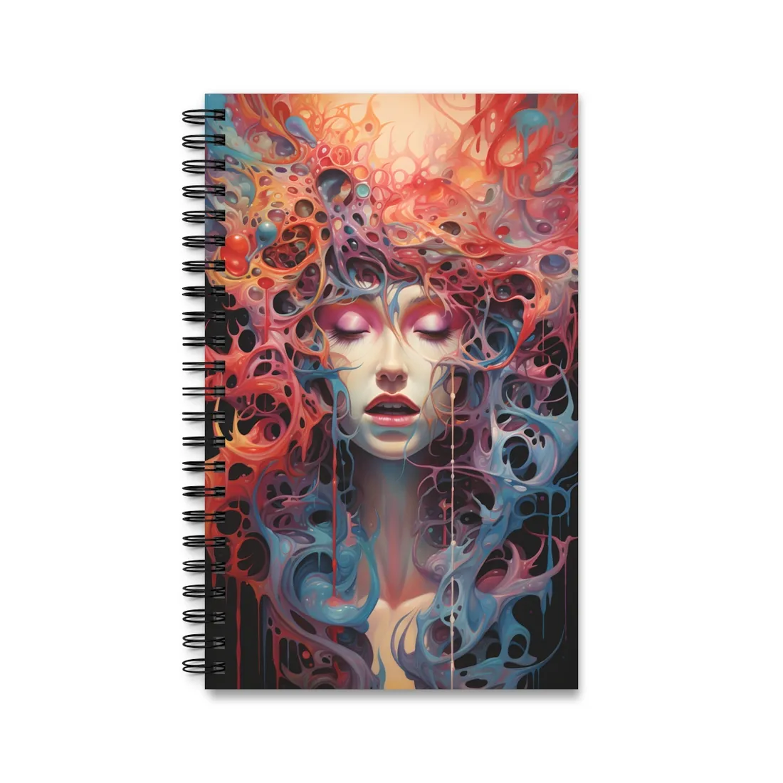 Tears in Reality: Surreal Portals Digital Art - Spiral Notebook