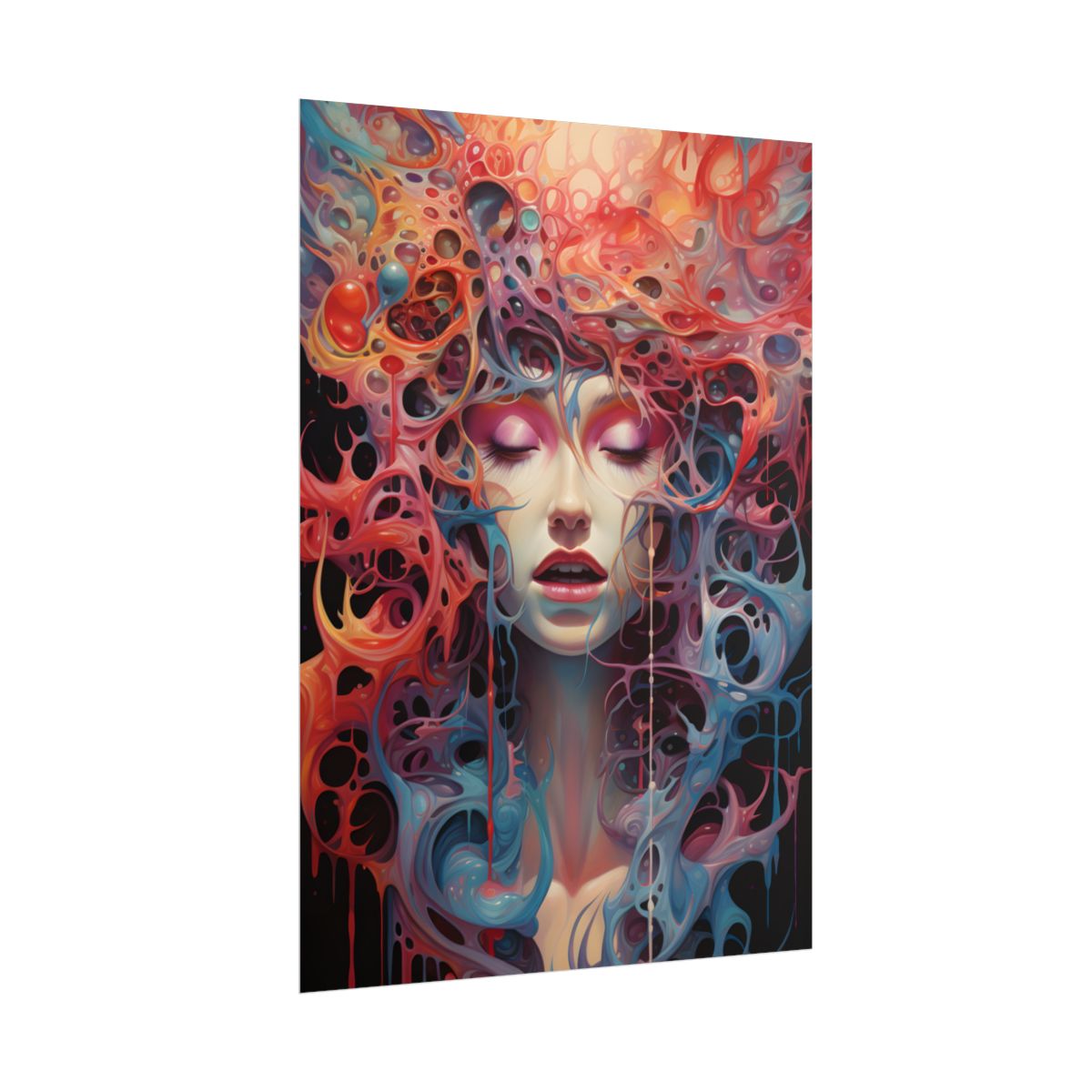 Tears in Reality: Surreal Portals Digital Art - Poster
