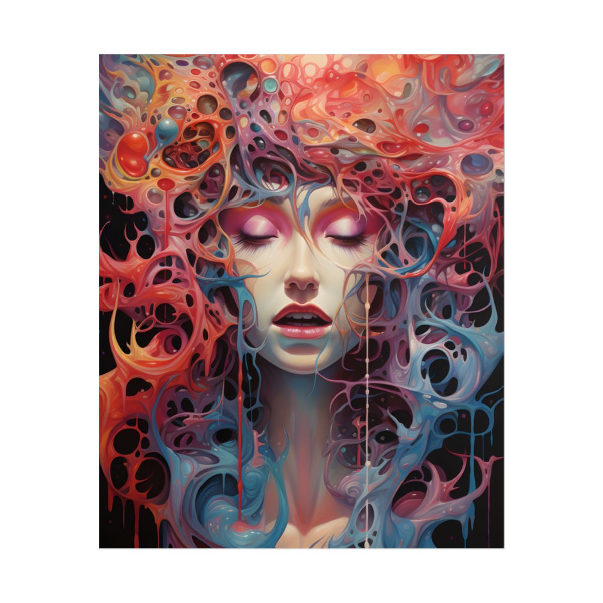Tears in Reality: Surreal Portals Digital Art - Poster