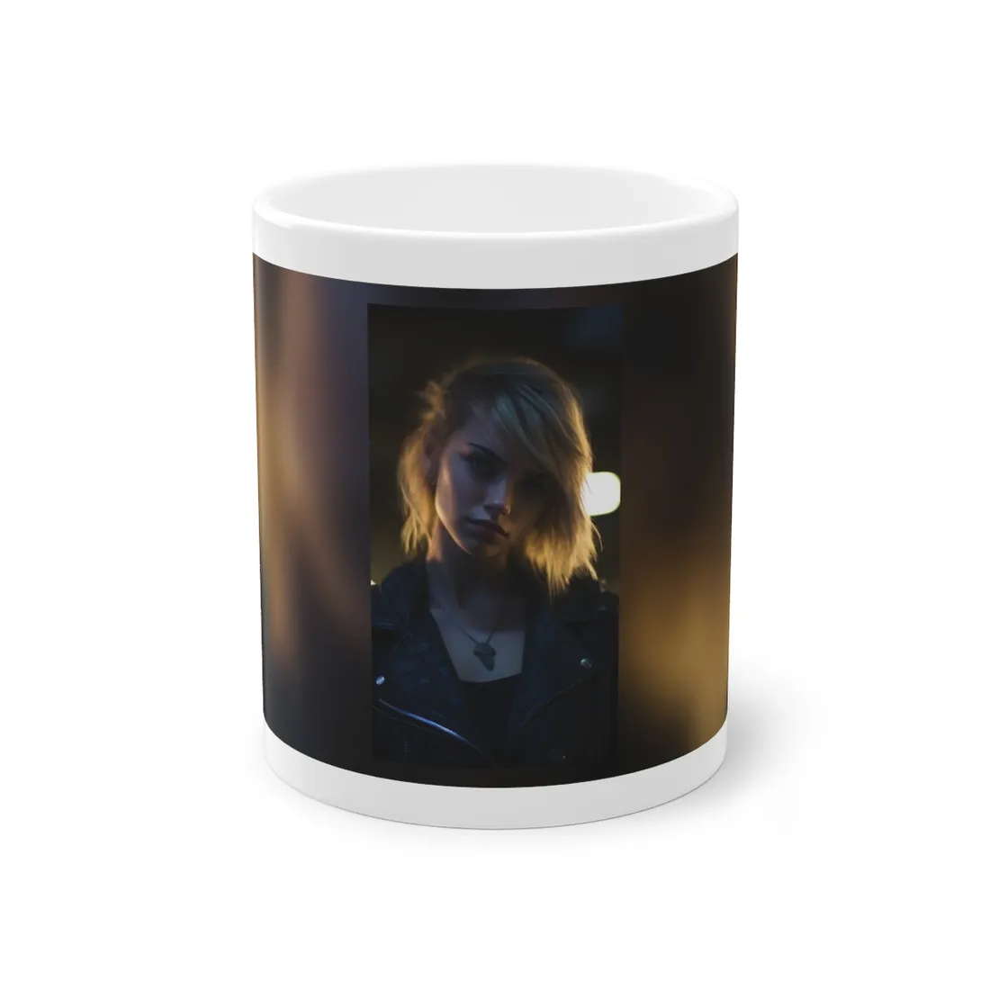 Teenage Cyberpunk: Futuristic Face Close-Up - Mug