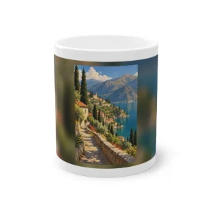 Mediterranean Village by the Sea Mug