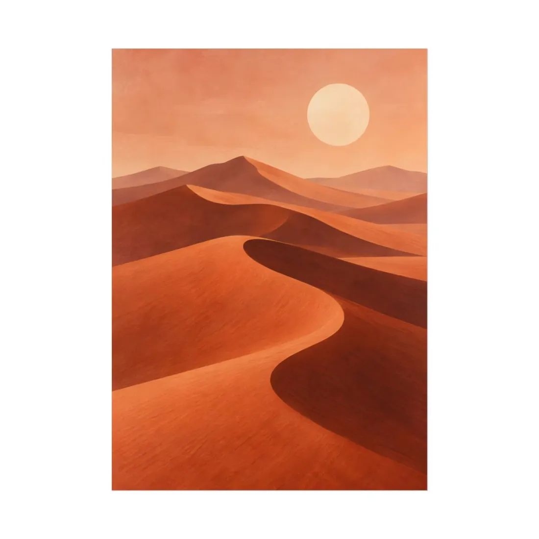 Terracotta Dune Rhythms - Poster