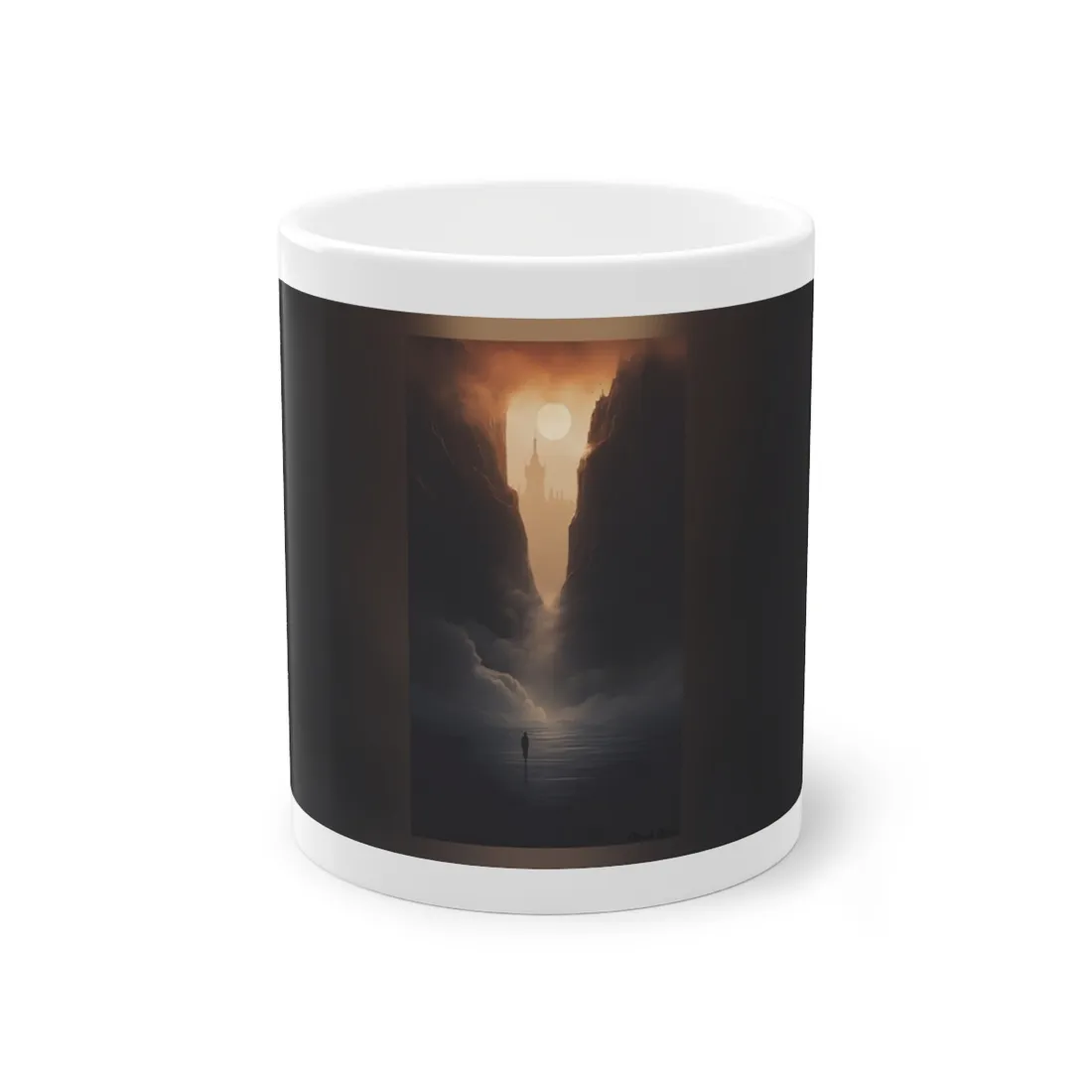 Textured Light Circle: Photographic Art Study - Mug