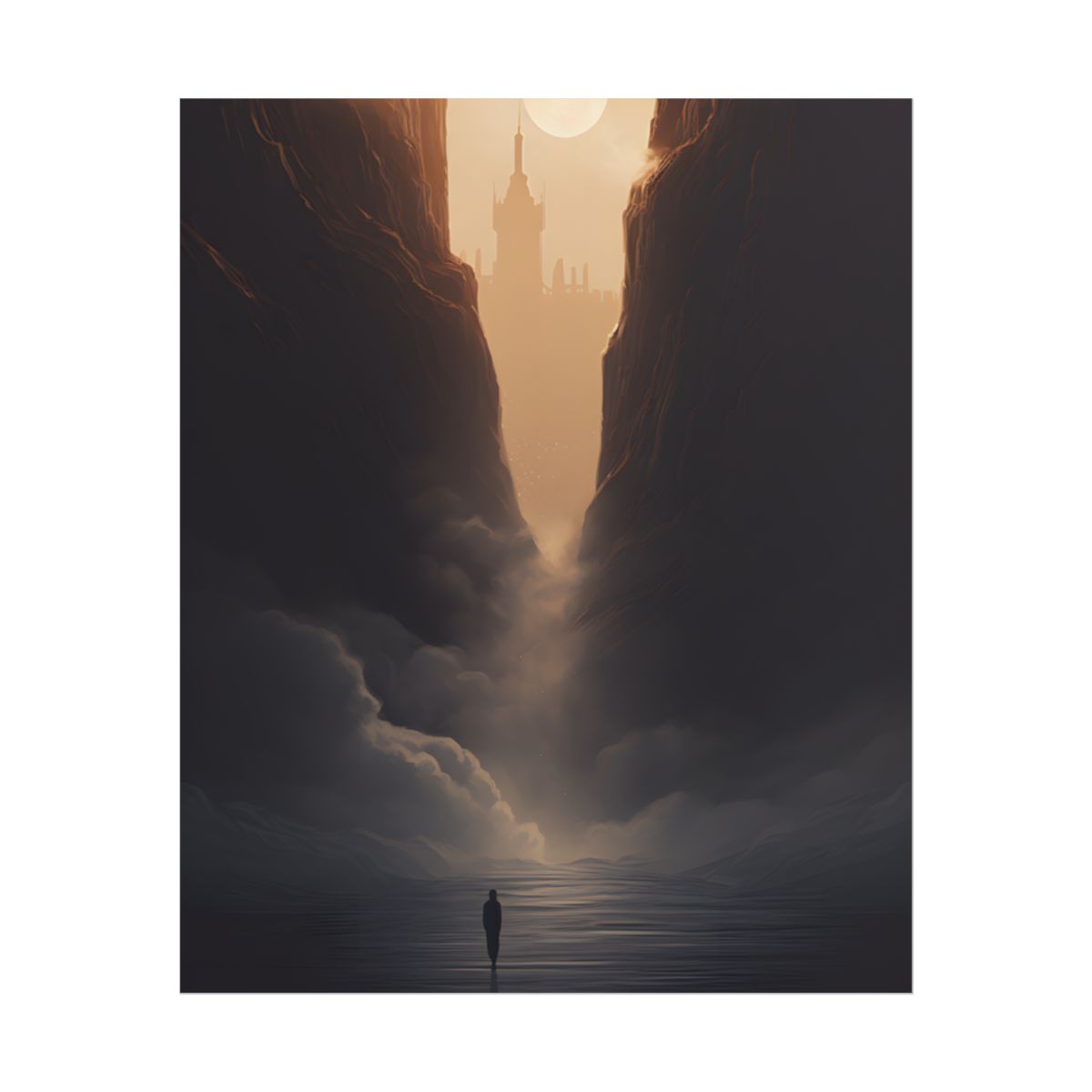 Textured Light Circle: Photographic Art Study - Poster