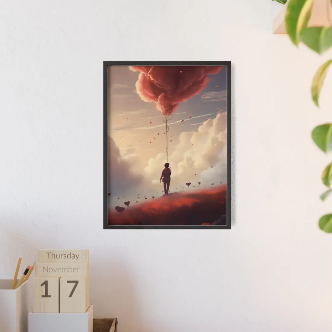 The Art of Writing: Candid Moment in Creativity - Framed Poster