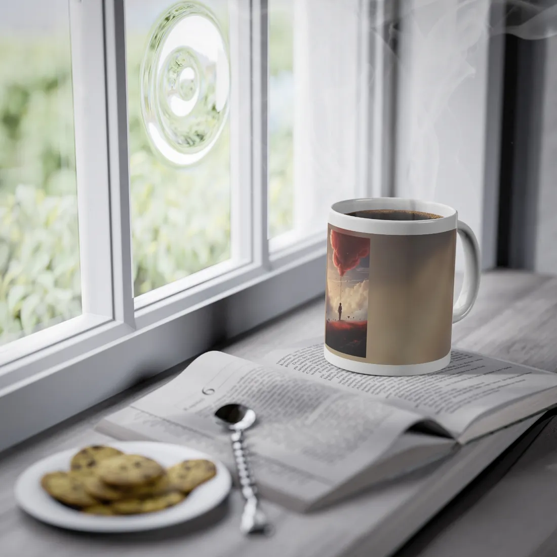 The Art of Writing: Candid Moment in Creativity - Mug