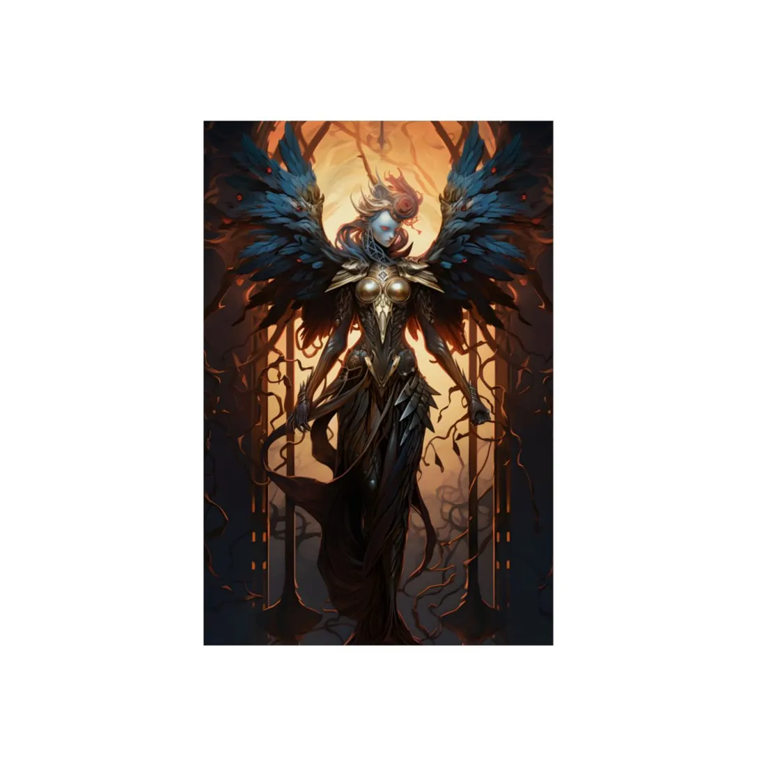 The Dark Guardian: Mysterious Protector of the Rocky Surface - Metal Poster