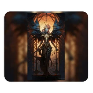 Winged Figure in Gothic Arch Mouse Pad