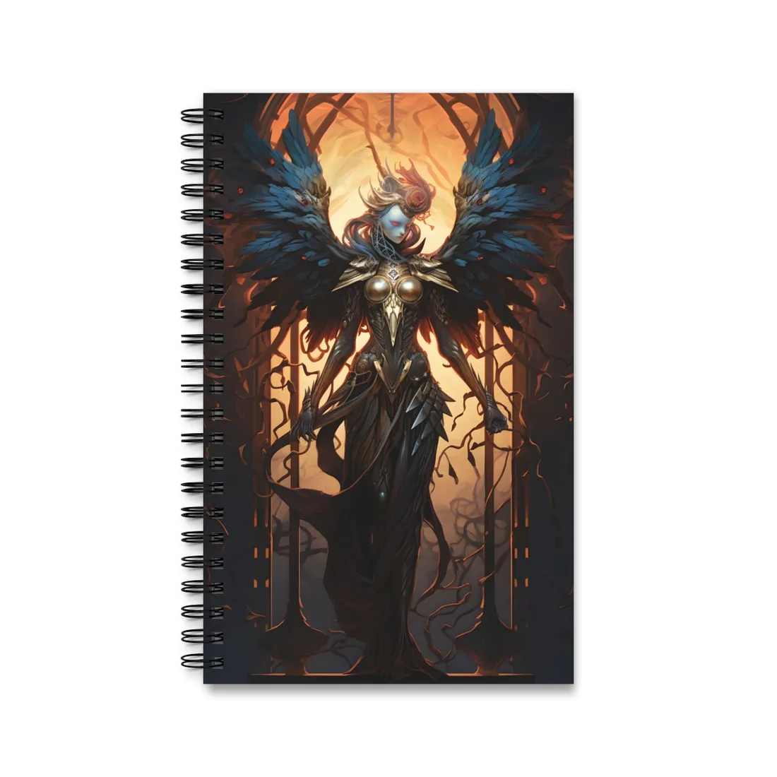 The Dark Guardian: Mysterious Protector of the Rocky Surface - Spiral Notebook