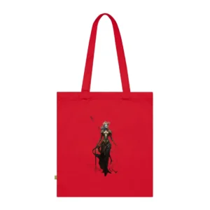 Winged Figure in Gothic Arch Tote Bag
