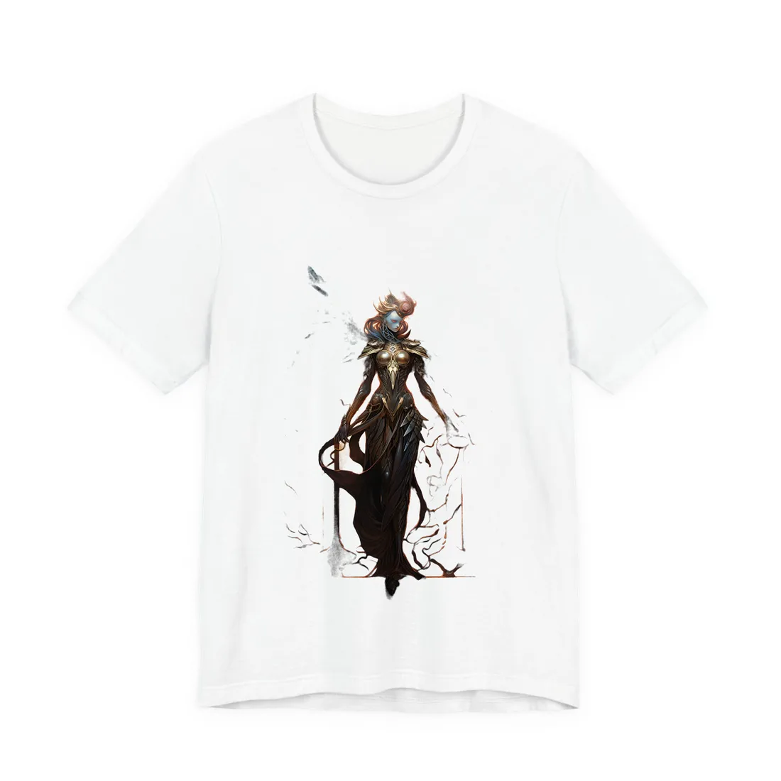 The Dark Guardian: Mysterious Protector of the Rocky Surface - T-Shirt (White)