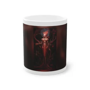 Red Figure Among Tangled Branches Mug