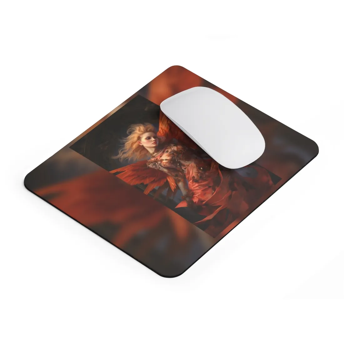 The Guardian: Muscular Protector Statue in Armor - Mouse Pad