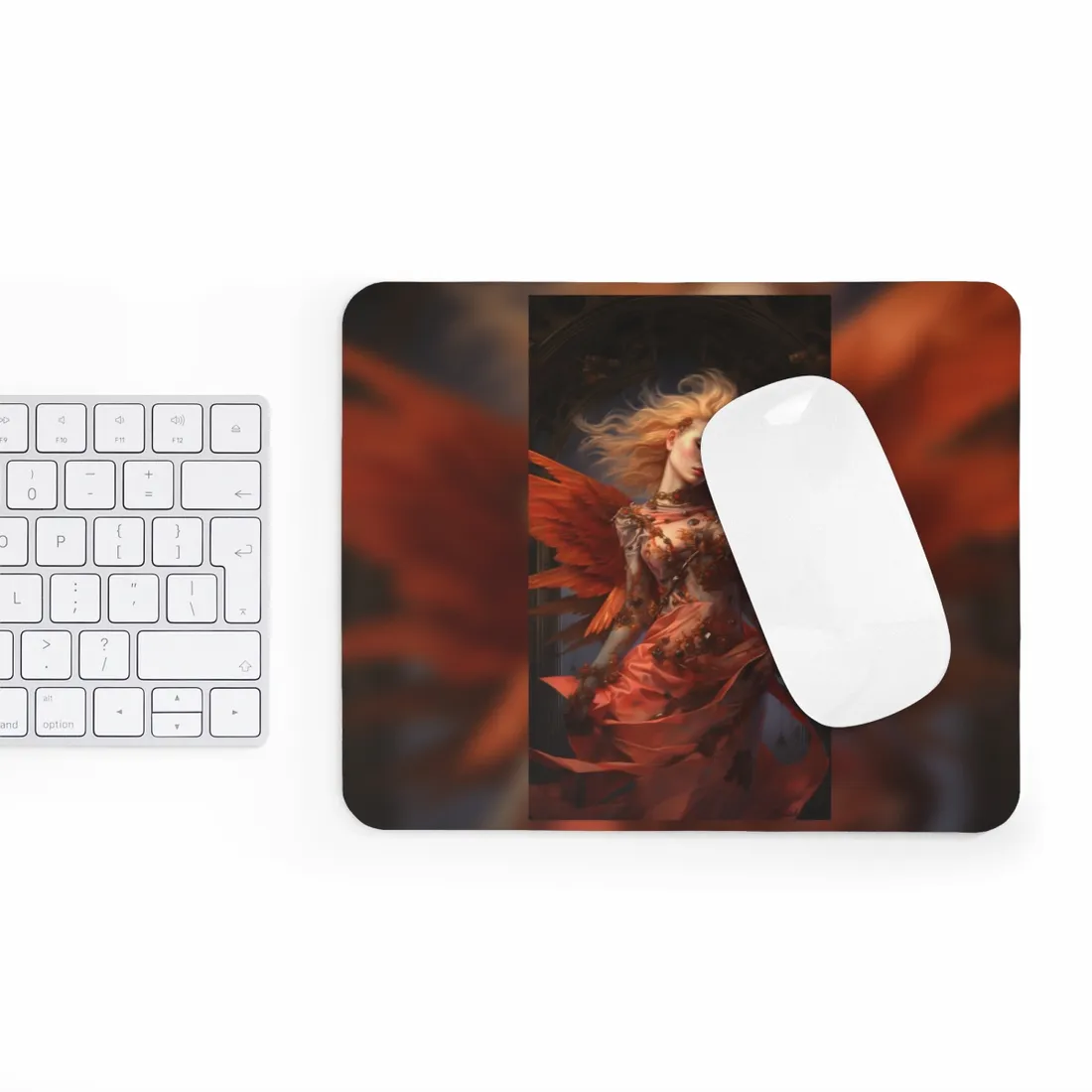 The Guardian: Muscular Protector Statue in Armor - Mouse Pad