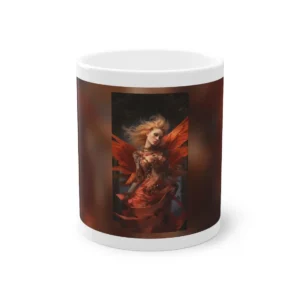 Winged Woman in Orange Gown Mug