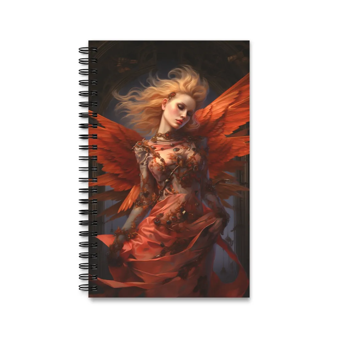The Guardian: Muscular Protector Statue in Armor - Spiral Notebook