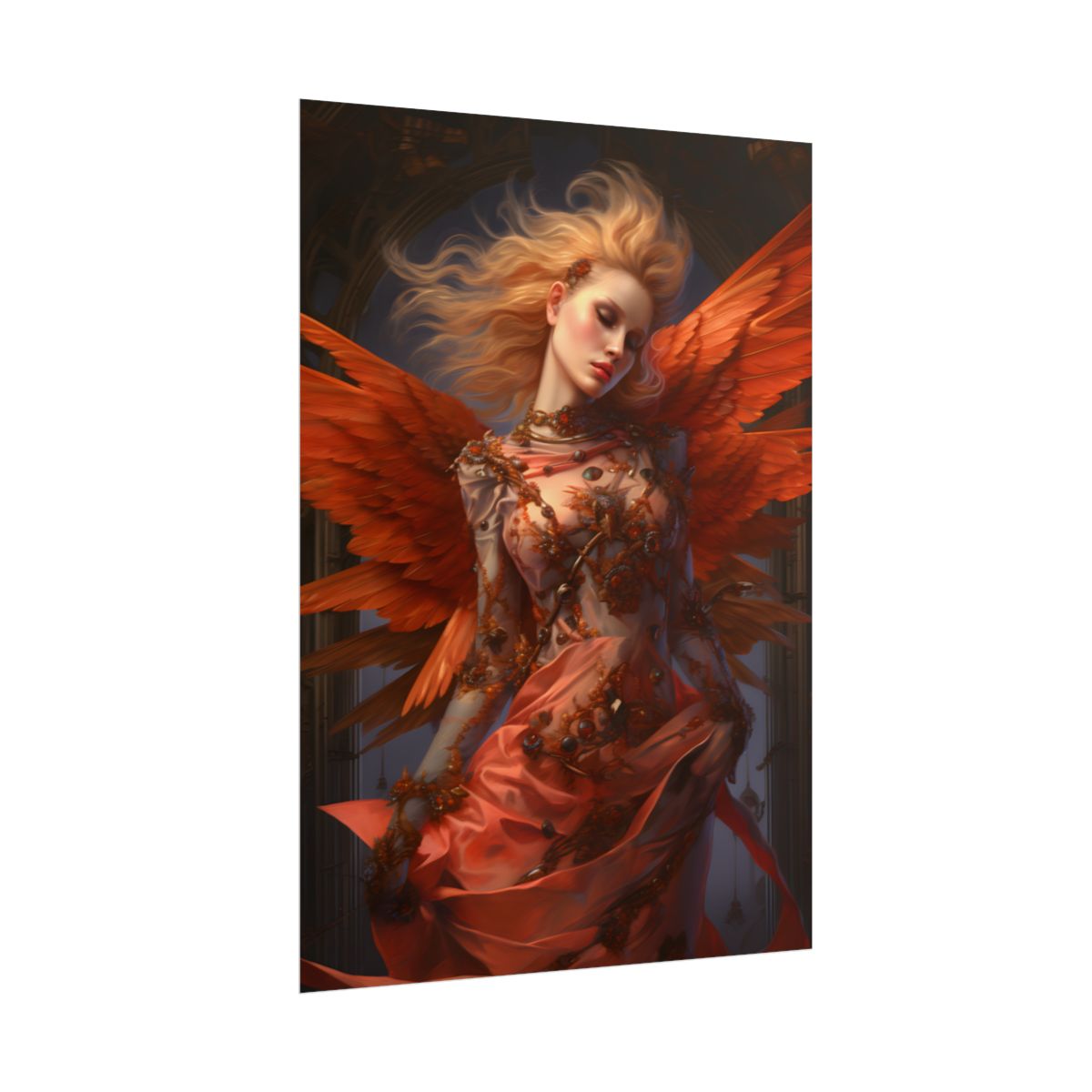 The Guardian: Muscular Protector Statue in Armor - Poster