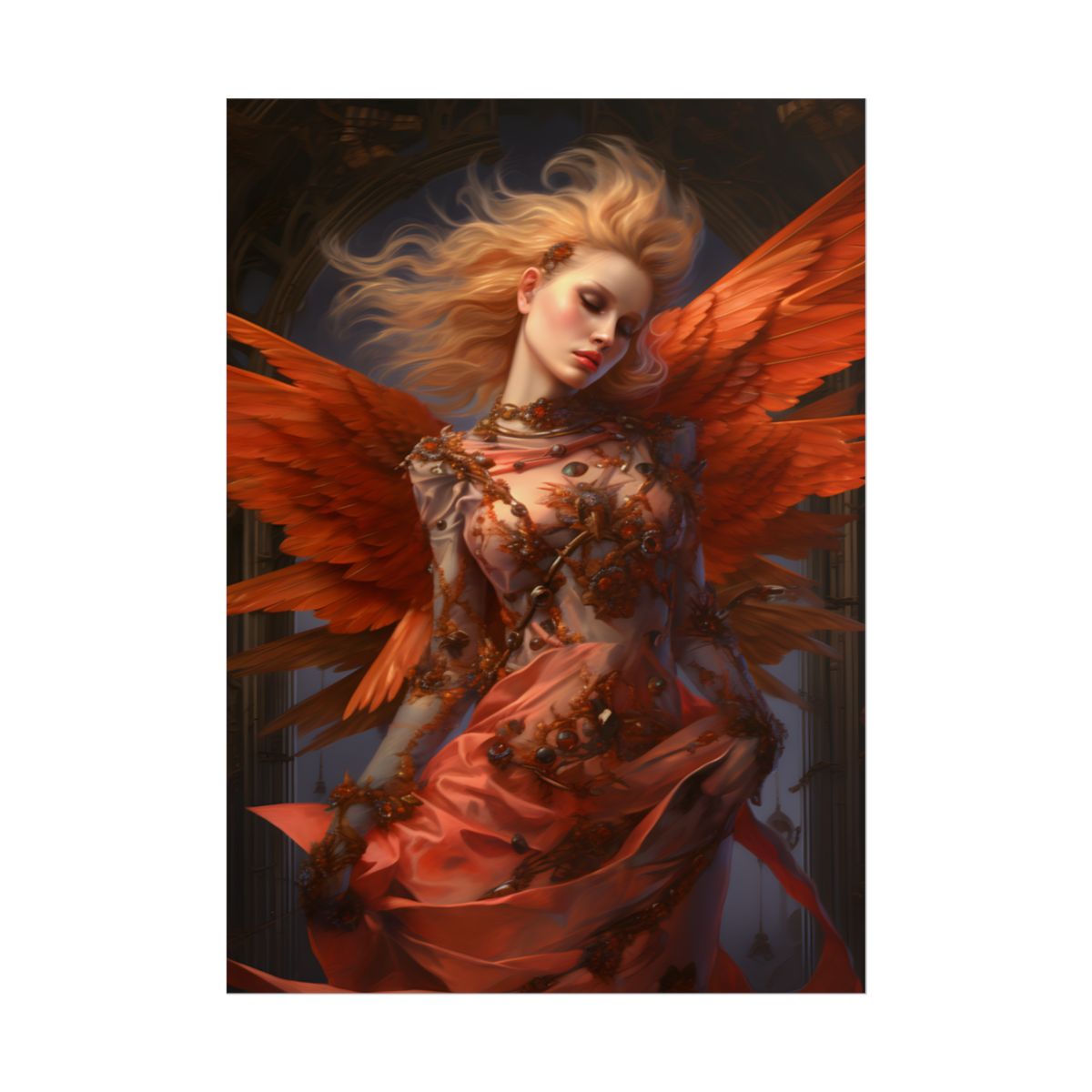 The Guardian: Muscular Protector Statue in Armor - Poster