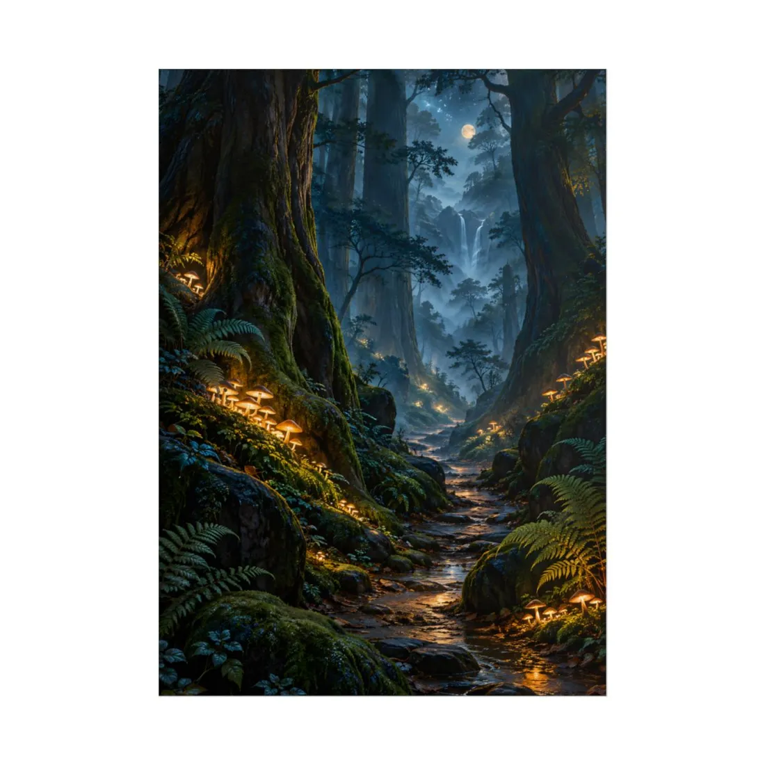 The Luminous Forest at Midnight - Poster