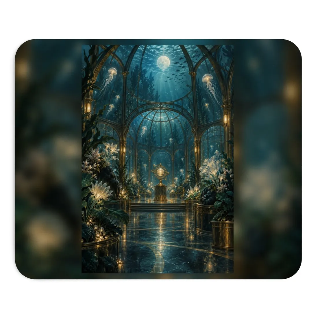 The Moonlit Conservatory Beneath the Sea - Mouse Pad