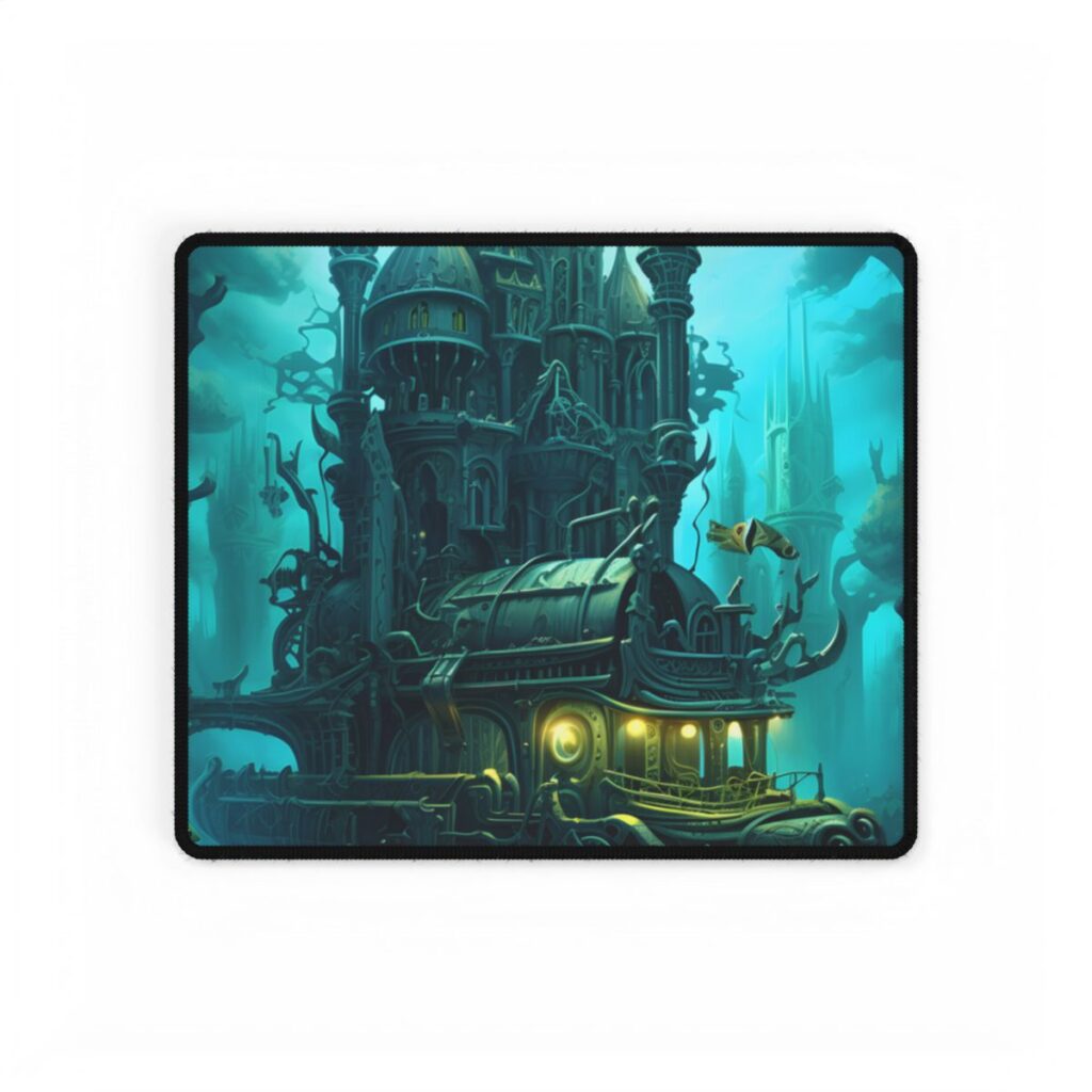 Tidal Quest: Steampunk Depths - Desk Mat