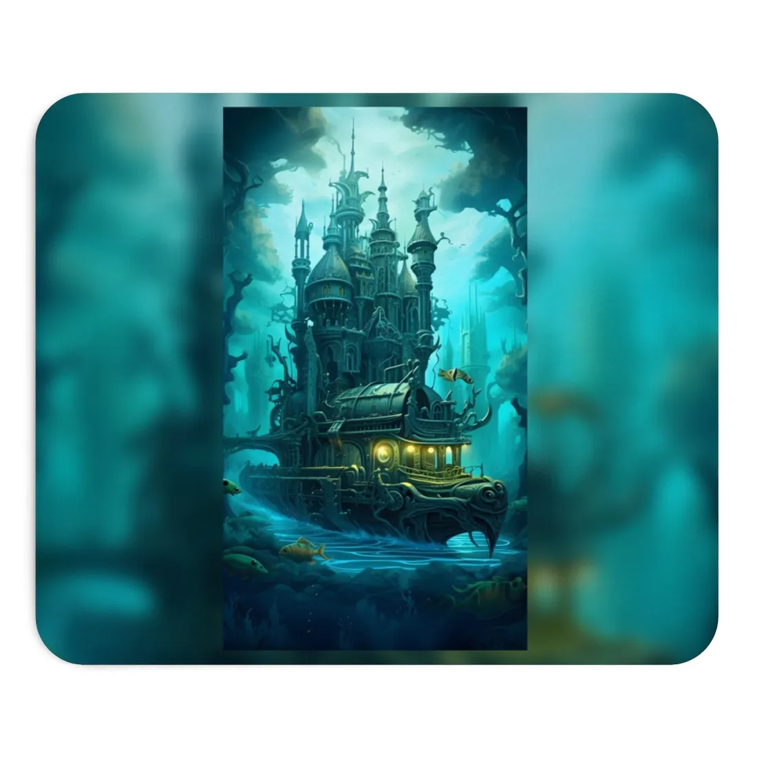 Tidal Quest: Steampunk Depths - Mouse Pad