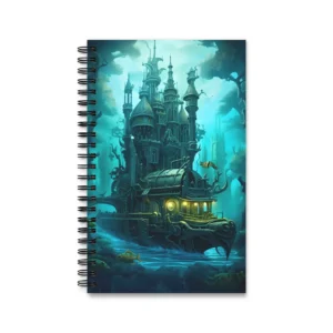 Underwater Castle Submarine Spiral Notebook