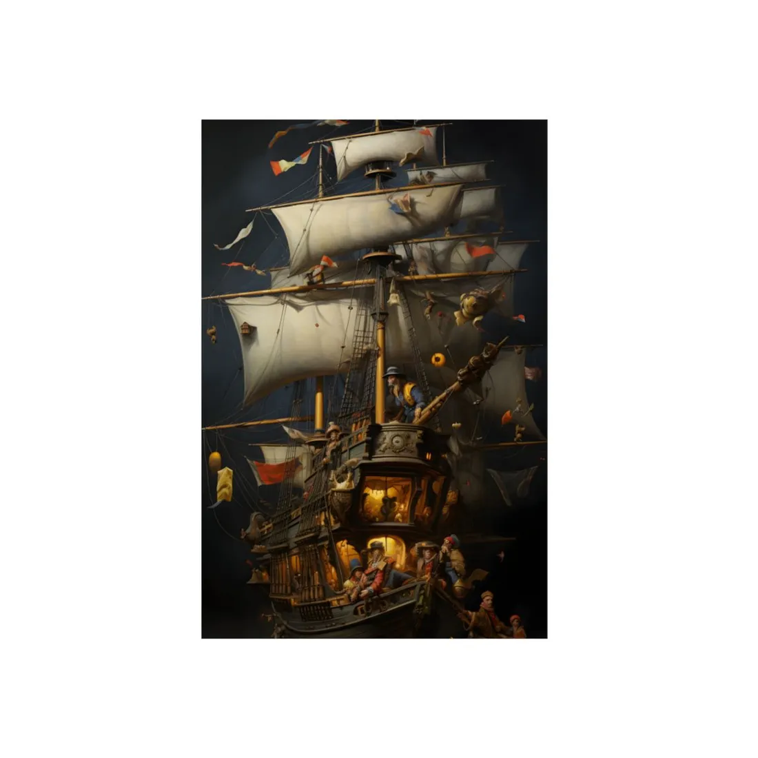 Time-Traveling Pirate Crews: Swashbucklers of Adventure - Metal Poster