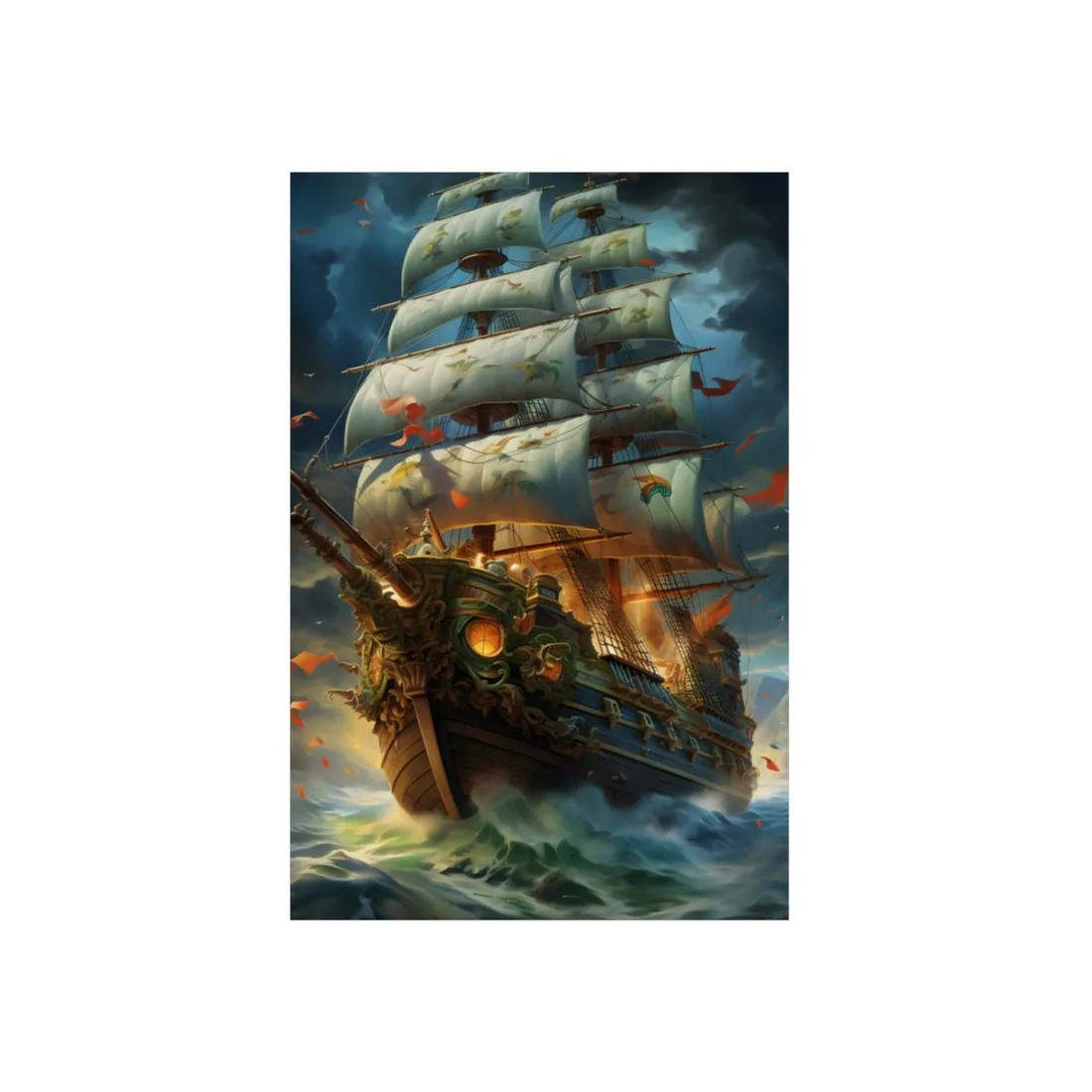 Time-Traveling Sailors: Pirate Crew Adventure - Metal Poster