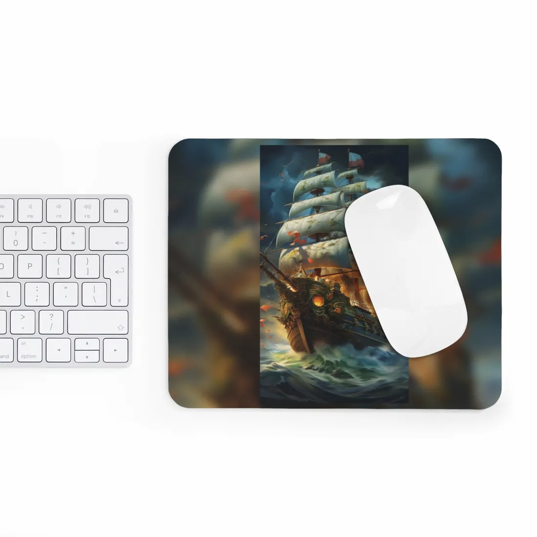Time-Traveling Sailors: Pirate Crew Adventure - Mouse Pad