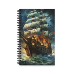 Stormy Fantasy Galleon Spiral Notebook