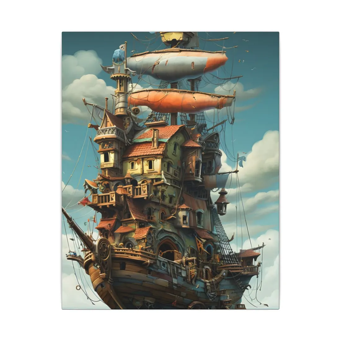 Time-Traveling Swashbucklers: A Crew of Pirates in Adventure - Canvas