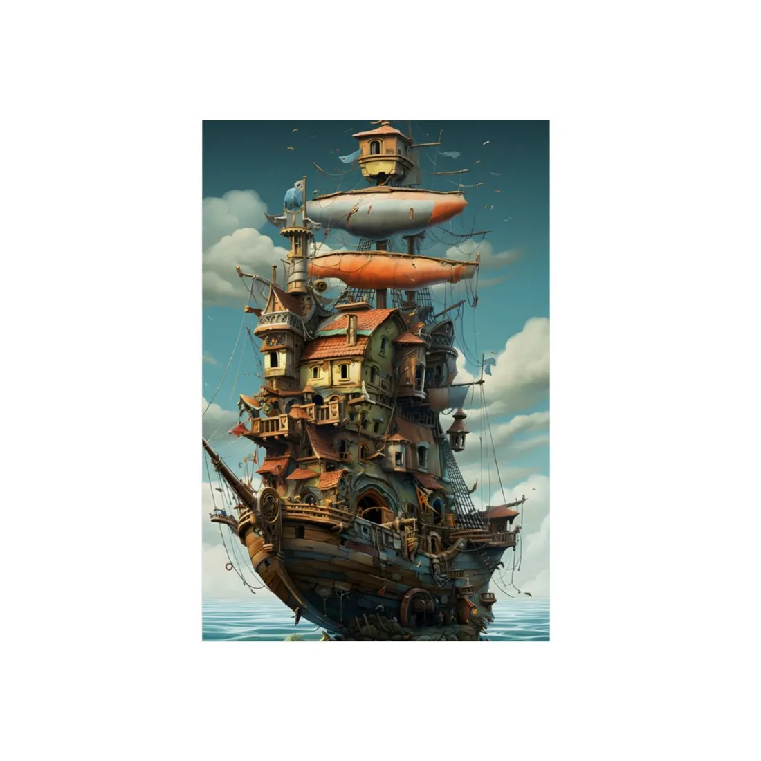 Time-Traveling Swashbucklers: A Crew of Pirates in Adventure - Metal Poster