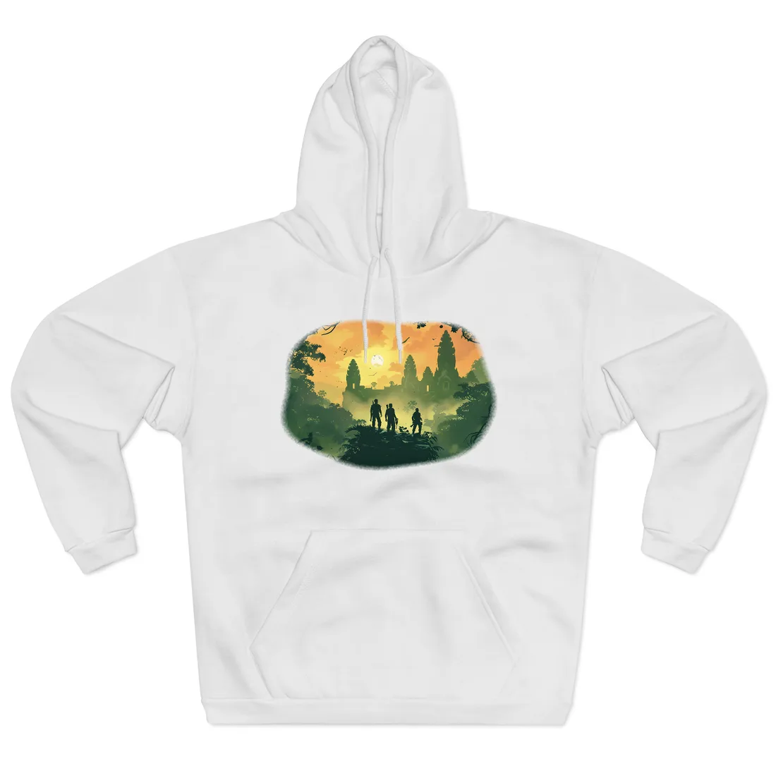 Timeless Grayscale: A Duo's Bond - Hoodie (White)