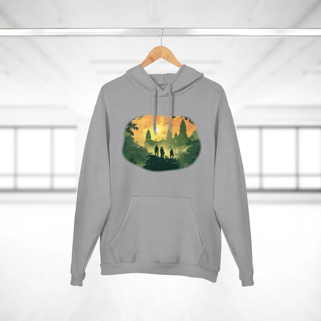 Timeless Grayscale: A Duo's Bond - Hoodie (Heather Grey)