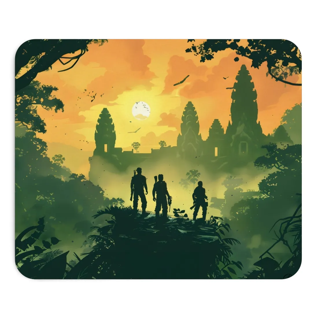 Timeless Grayscale: A Duo's Bond - Mouse Pad