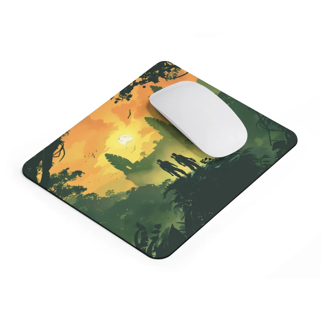 Timeless Grayscale: A Duo's Bond - Mouse Pad