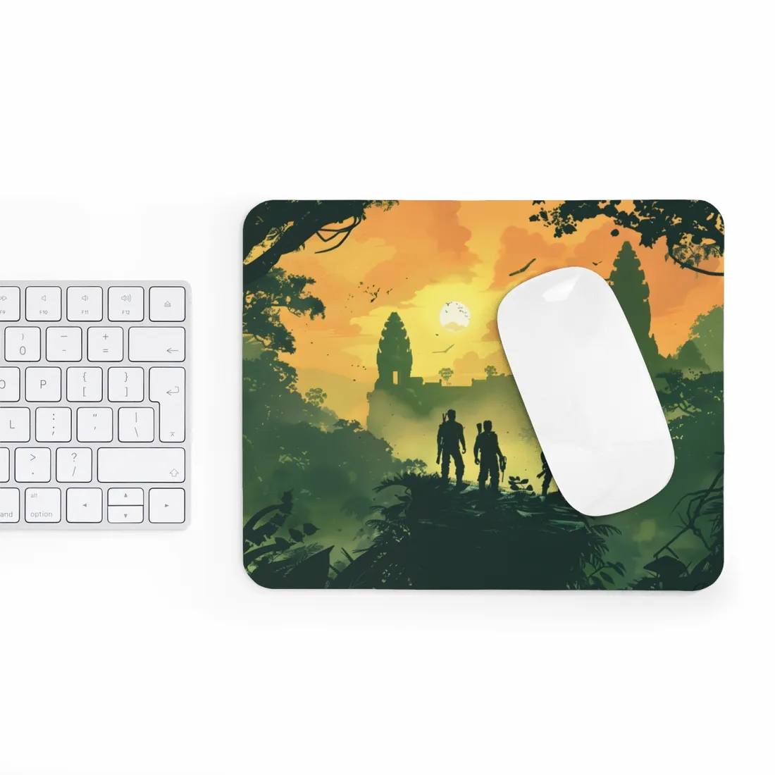 Timeless Grayscale: A Duo's Bond - Mouse Pad
