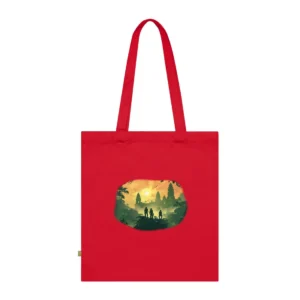 Explorers Overlooking Jungle Temple Tote Bag