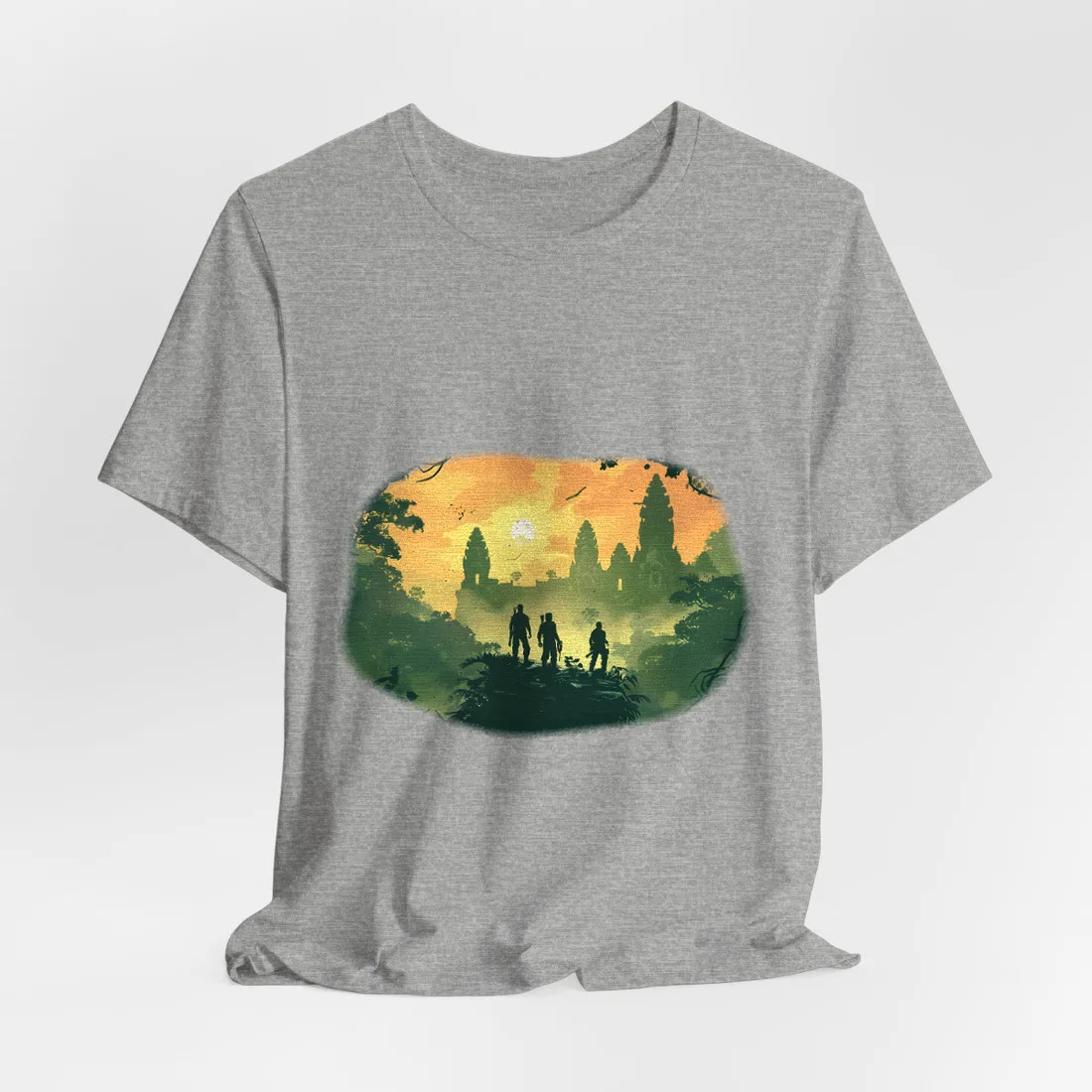 Timeless Grayscale: A Duo's Bond - T-Shirt (Athletic Heather)