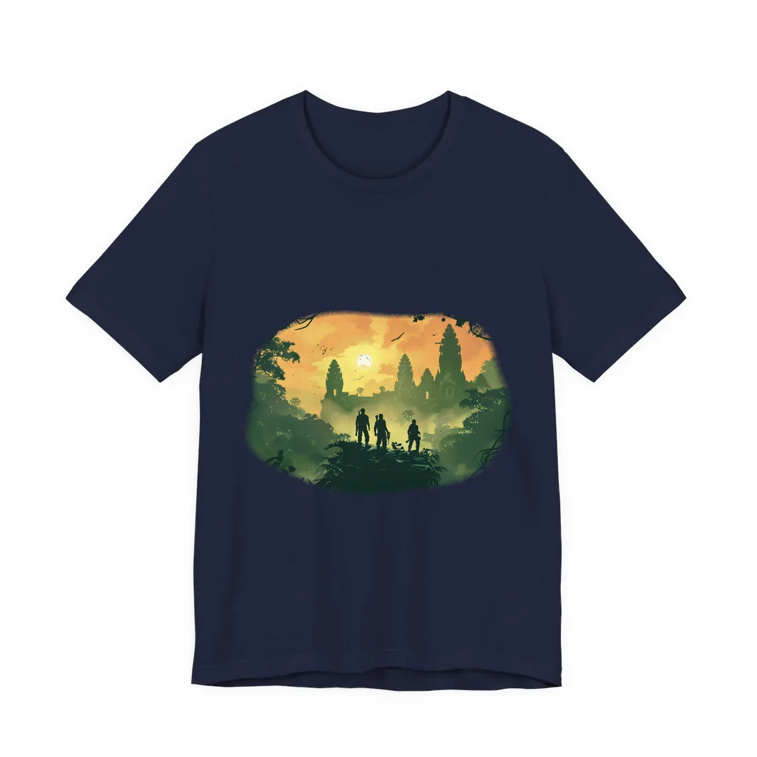 Timeless Grayscale: A Duo's Bond - T-Shirt (Navy)