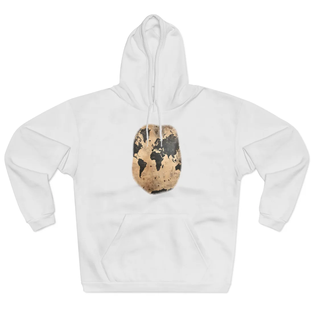Timeless World Map: Elegant - Hoodie (White)