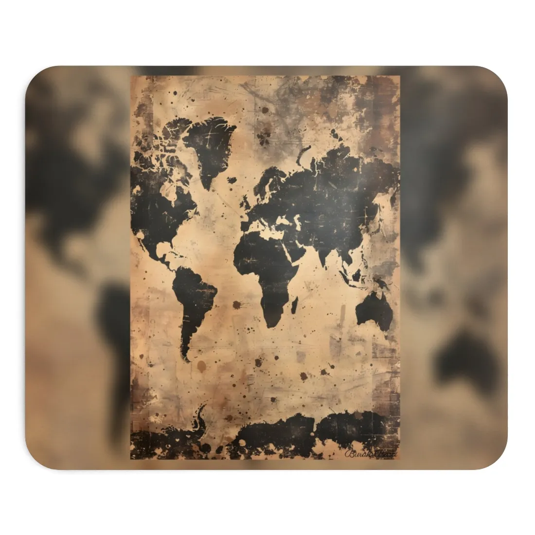 Timeless World Map: Elegant - Mouse Pad
