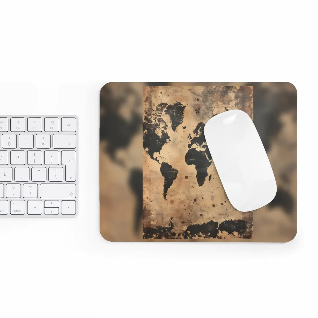 Timeless World Map: Elegant - Mouse Pad