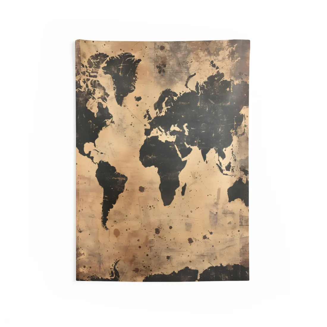 Timeless World Map: Elegant - Wall Tapestry