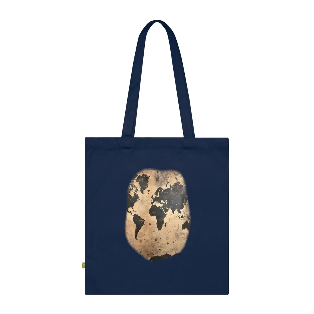 Timeless World Map: Elegant - Tote Bag (French Navy)