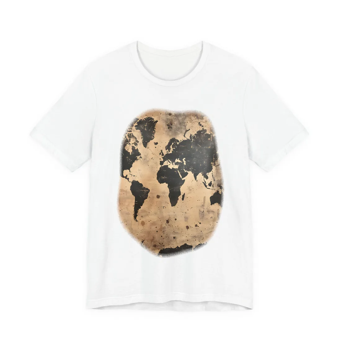 Timeless World Map: Elegant - T-Shirt (White)
