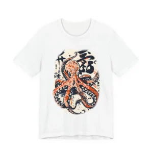 Orange Octopus with Calligraphy T-Shirt