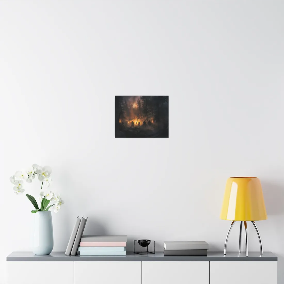 Tranquil Forest Sunset: People Connecting with Nature - Canvas